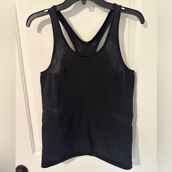 Black Mesh Racerback Tank Top - Picture 1 of 2